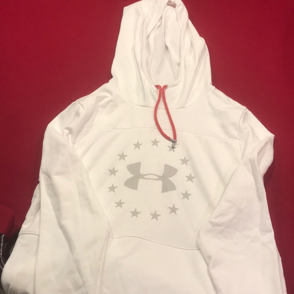UA women’s white freedom hoodie